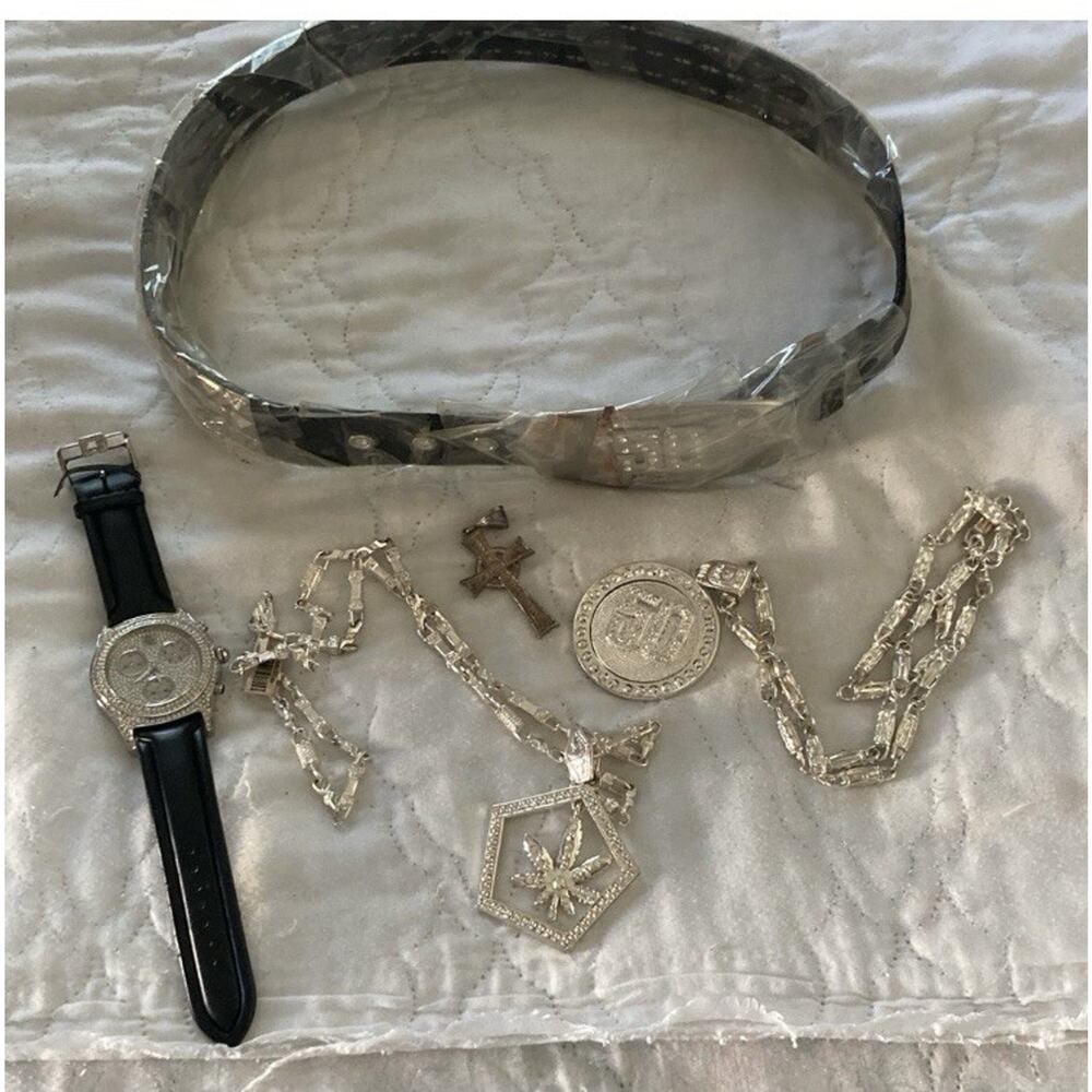 Custom Y2K G-Unit Style Jewelry Set - 50 Cent Aesthetic